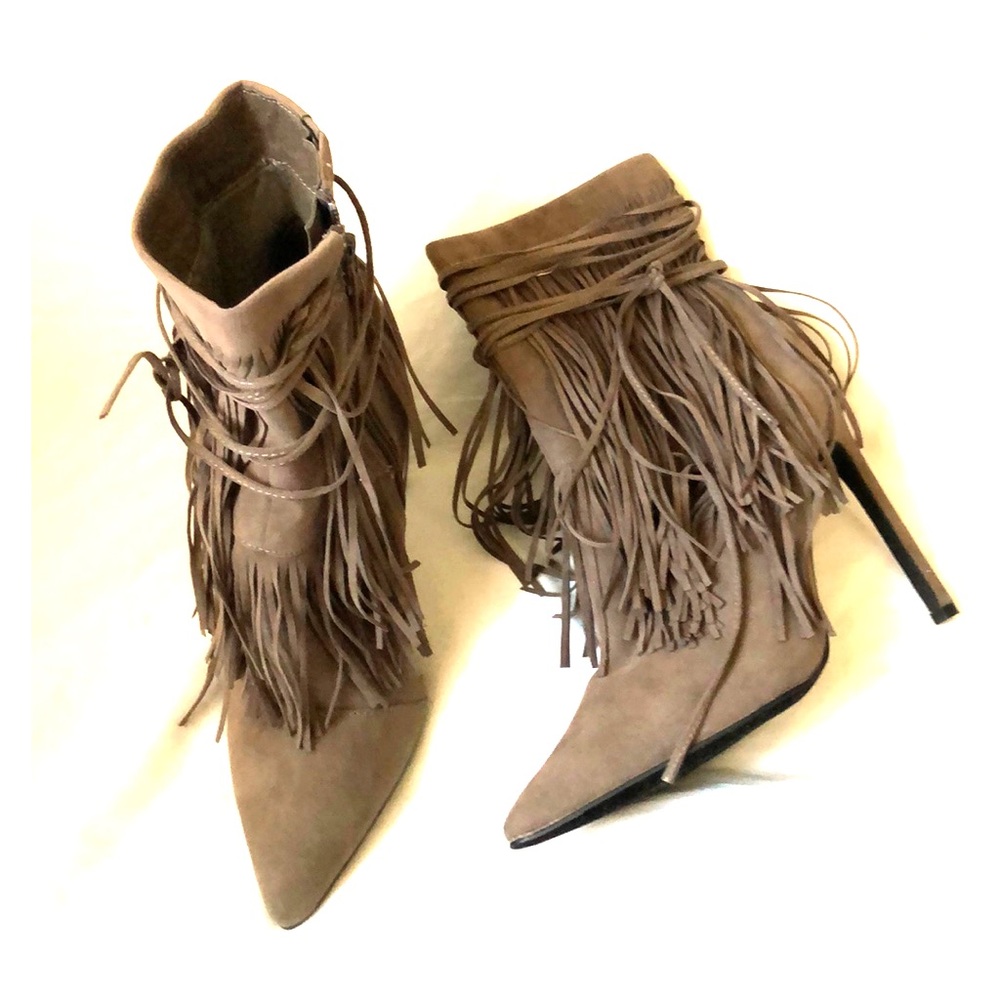 Bella Luna fringe ankle boots